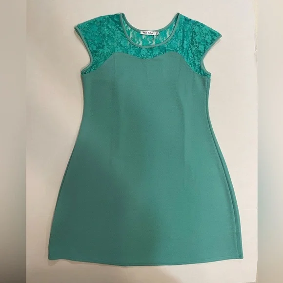 Green Lace whimsical feminine comfort Dress Size 1XL NWT - Picture 8 of 8